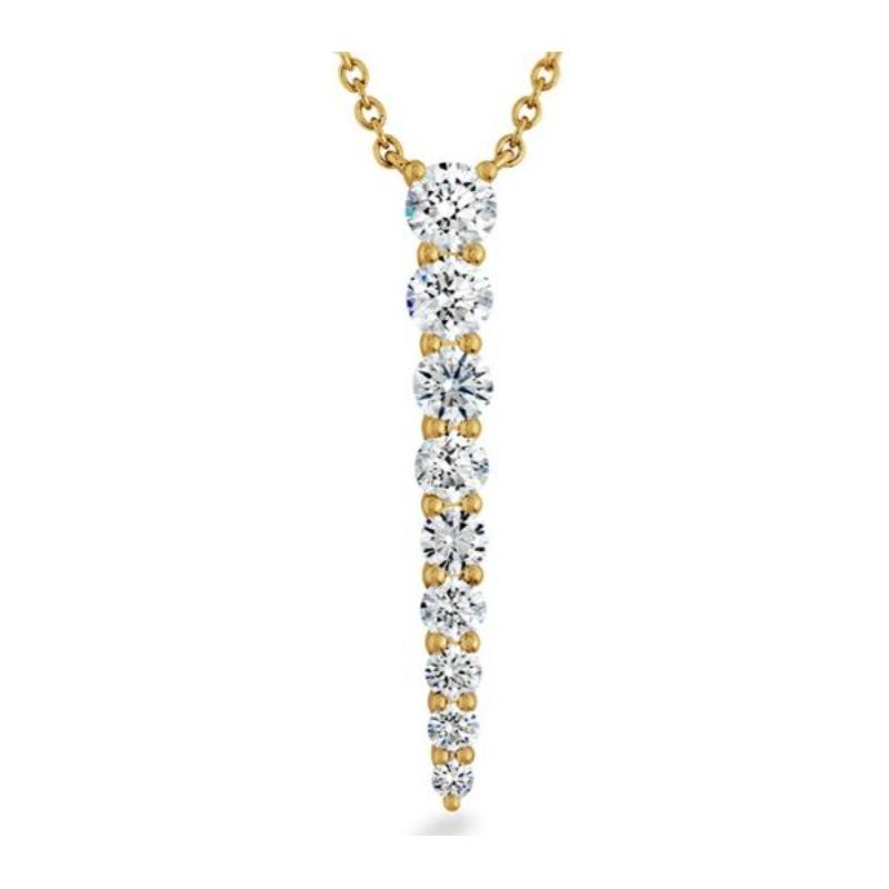 Memoire 18K Yellow Gold Diamond Icicle Pendant